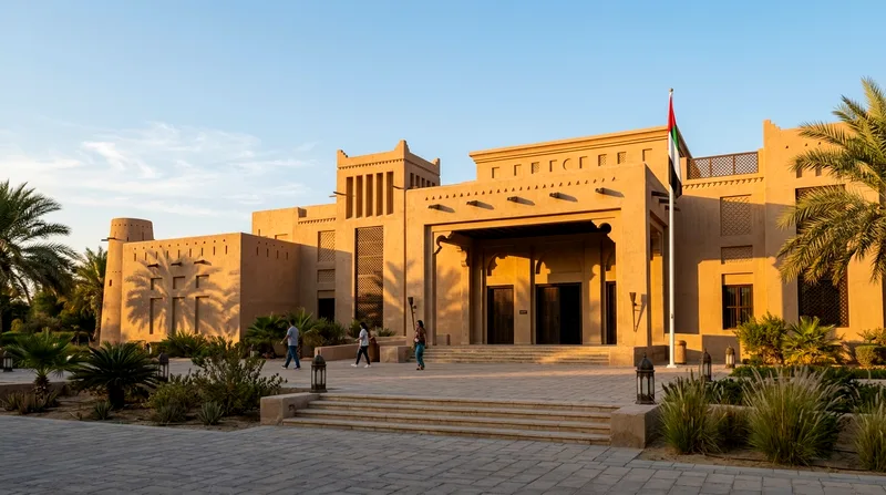 Al Ain National Museum entrance at late afternoon